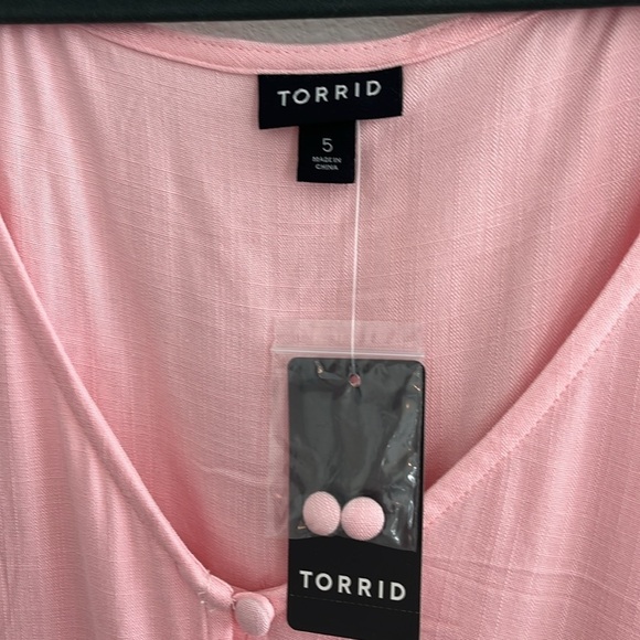 Torrid Blush Lenny Tiered Blouse 5X NWT - Picture 4 of 7